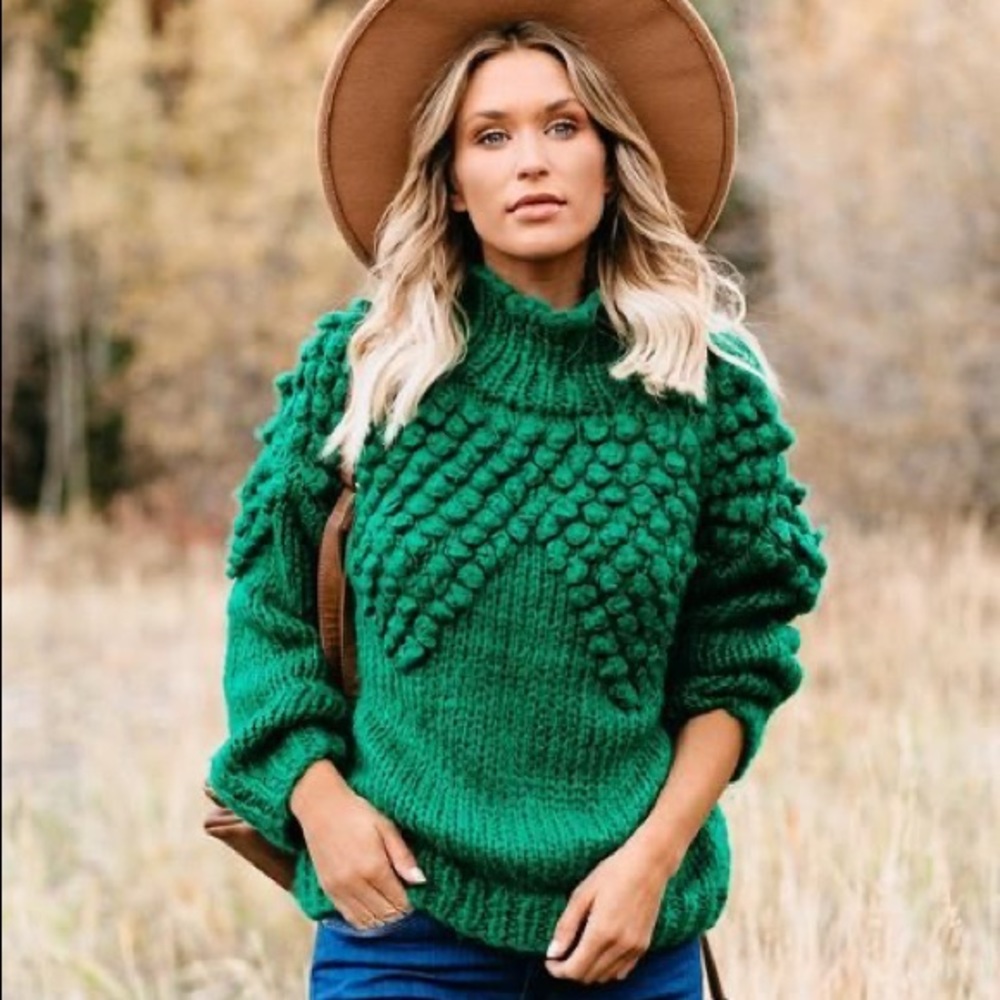 VICI Cold Weather Warm Heart Green Sweater-Small